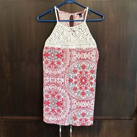 NWT Torrid Knit Macrame High Neck Tank M/L - Picture 3 of 7